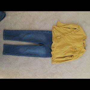 Zara top and Levis jeans